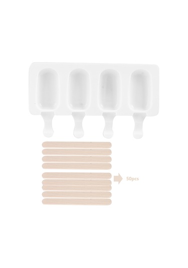 Konesam Güvenli Silikon Dondurma Kalıbı - 4 Bölmeli Evde Dıy Buzlu Tatlı Yapımı, Kolay Çıkarma Ve Temizleme Diğer