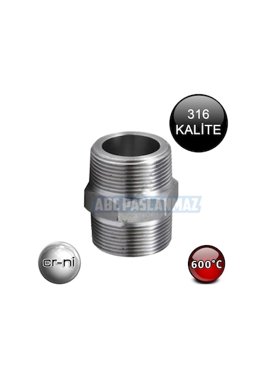 Paslanmaz Çelik Nipel Hex 316 Kalite