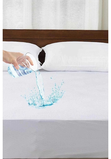 100x200 Sıvı Geçirmez Tek Kişilik Alez Pamuklu Fitted Renkli