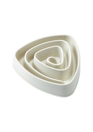 Cbtx Plastik Üçgen Dayanıklı Pet Yavaş Kase Boğulma Önleyici Köpek Maması Kasesi Büyük