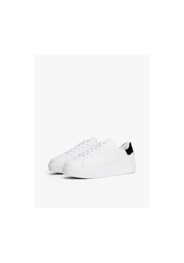 Tommy Hilfiger Chıc Platform Cupsole Patent-9557 White