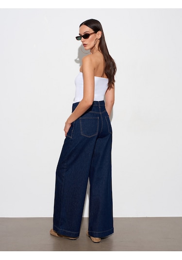 Dilvin 72305 Pamuk Kısa Paça Jean-mavi 36
