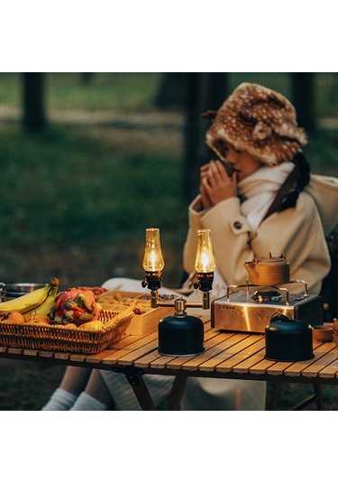 Yifomall Dış Mekan Kamp Işığı - Taşınabilir Gazlı Fener - Parlaklık Ayarlanabilir - Çadır Işığı - Tip A Standart Model Çok Renkli