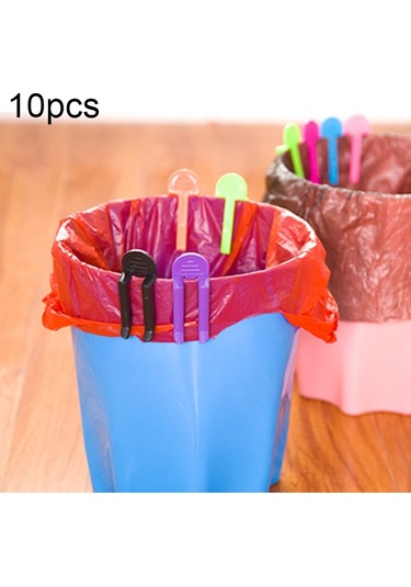 Sones 10 Adet Evrensel Çöp Torbası Sabit Klipsli Çöp Sepeti Çöp Kutusu Çöp Kutusu Kelepçesi Çöp Klipsi Kaymaz Çöp Torbası Klipsi, Rastgele Renk Teslimatı