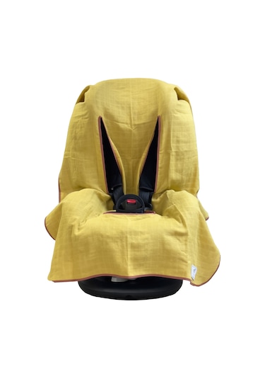 Ezh Collection 4010 Bebek Müslin Oto Koltuğu Kılıfı Hardal