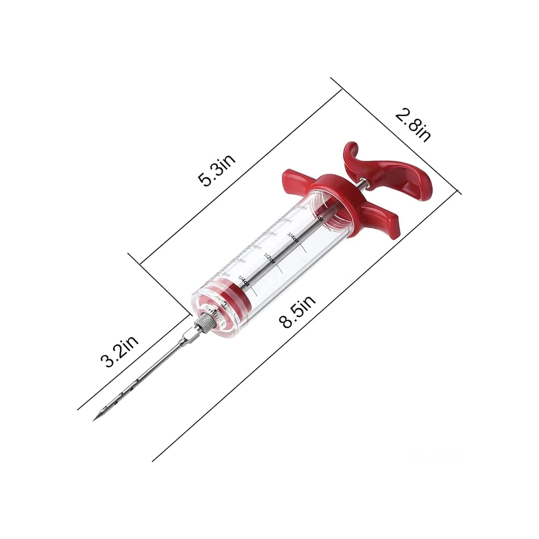 Youtek Plastik Marinasyon Şırıngısı, Çelik İğnelerle Et Enjekte Edici, Barbekü Ve Pişirme Lezzetlendirici Aleti Seti Çok Renkli