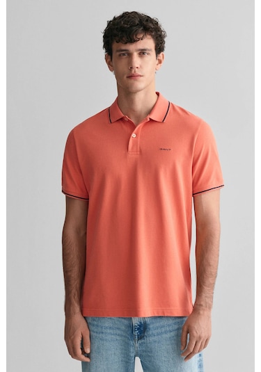 Gant Erkek Pike Polo T-shirt Regular Fit Kiremit