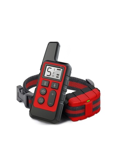 Köpek Eğitim Uzaktan Kumanda Elektrikli Şok Elektronik Yaka Kırmızı Ve