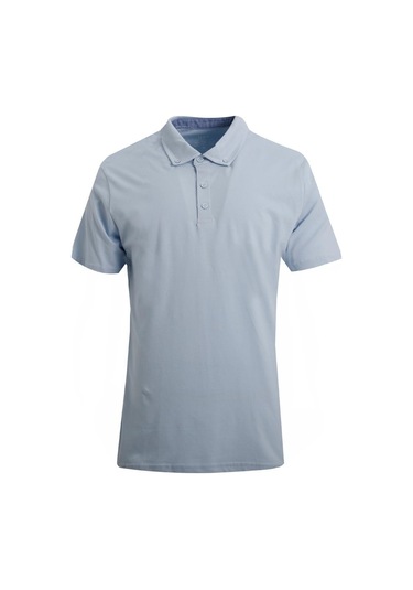 Uki Açık Mavi Comfort Fit Polo Yaka Pike T-shirt Açik Mavi