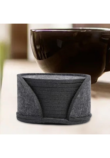 Suntek Magideal 10x Keçeli Bardak Saklama Kutusu Seti Tüm Masa Koyu-gri