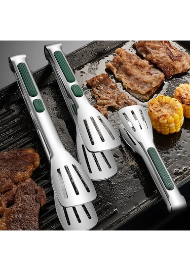 3 Parçalı Izgara Maşası Izgara Pişirme Aleti Mutfak Eşyası B