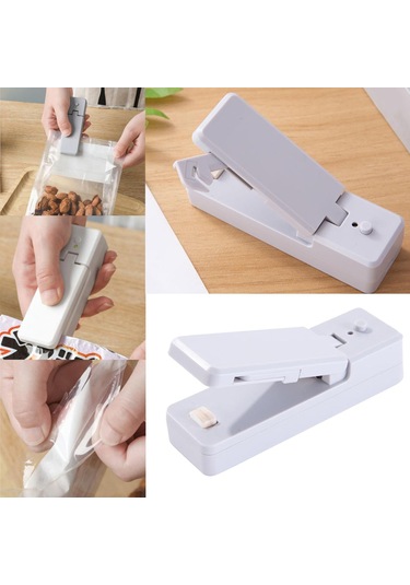 Suntek Çanta Mühürleyen Manyetik Şarj Edilebilir Cips Beyaz Beyaz