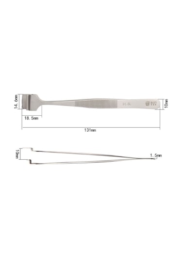 Best Bst-91-5l Sa Silikon Gofret İçin Profesyonel Paslanmaz Çelik Gofret Cımbızı