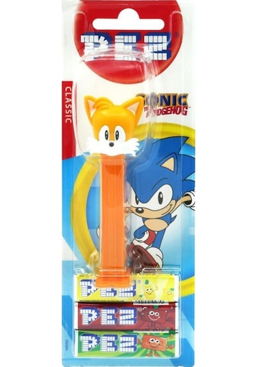 Pez Oyuncaklı Meyve Aromalı Şeker 3 X 8,5 Gram Sonic Serisi Tails Figürü