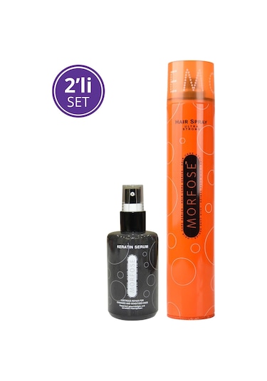 Morfose Ulrta Strong Saç Spreyi 400 Ml + Keratin Saç Serumu 75 Ml