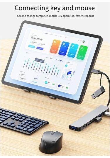 Venturemart Usb Bağlantı Istasyonu, Sekizi Bir Hubda, Pd100w, Sd/tf, Audio3.5,4 Usb Çoklu Bağlantı N