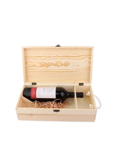 Suntek 35 19 10 Cm Çift Şişe Ahşap Şarap Kutusu Taşıyıcı