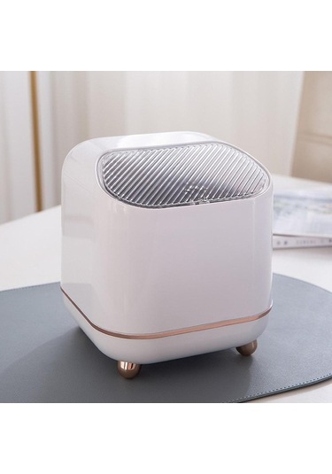 Pazly Suntek Sepeti Masaüstü Küçük Kovası, Kovası Kapaklı Çöp Beyaz Lw Beyaz