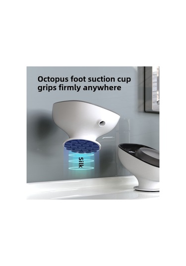 Mufunye Duvar Montajlı Sabun Tutucu, Delme Yok, Süper Sıçrama Pervane, Su Akışlı Tasarım, Banyo Dolapı, Gri, 120 Adet Paket Diğer