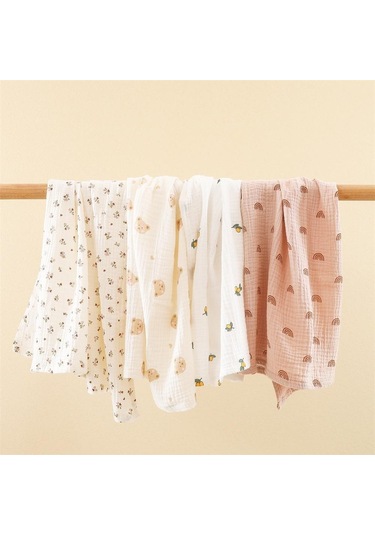 Kahverengi 85 65 Cm Muslin Kareler Bebek Kundak Battaniye Yenidoğan Bebek Bezi Yatak Pamuk Arabası Battaniye Bebek Şekerleme Örtüsü Kahverengi