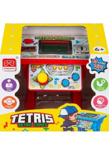 Nostaljik Tetris Oyun Konsolu Kırmızı Xy9077a