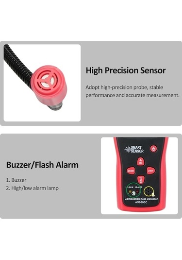 Maoyaya Trendooze Yanıcı Gaz Kaçak Dedektörü Taşınabilir Sensör Cihazı Akıllı İx