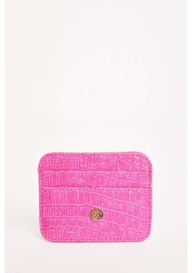 Defacto Kadın Suni Deri Croco Kartlık W2526AZNSPN25 Pembe