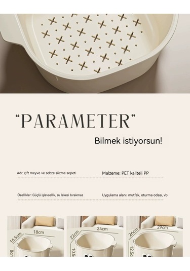 Spring Katmanlıve Ve Sebze Yıkama Ve Boşalma Sepeti Küçük Mor Mor