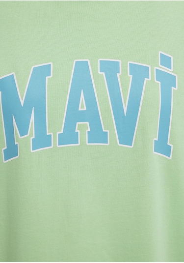 Mavi - Mavi Logo Baskılı Yeşil Tişört 1600843-71721 Yeşil