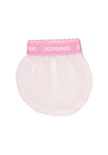 Dermapeel Kalın Banyo Kesesi + Pink Touch Yüz Kesesi Beyaz