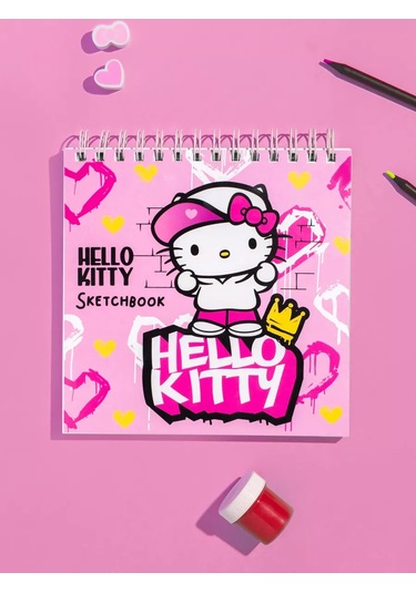 Hello Kitty İşaretleyicilerle Çizim İçin Eskiz Defteri 206407544 Pembe