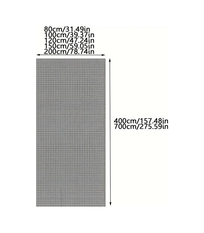 Gateesat 1 Adet Yazlık Sivrisinek Koruma Filesi, Dıy Kapı Pencere Böcek Teli Gri 80cmx700cm
