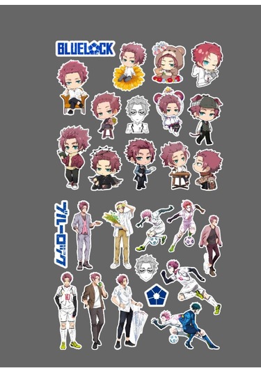 Sae İtoshi-bluelock-parlak Kağıt -2li Sticker Set-telefon Süsleme Blue Lock Etiket