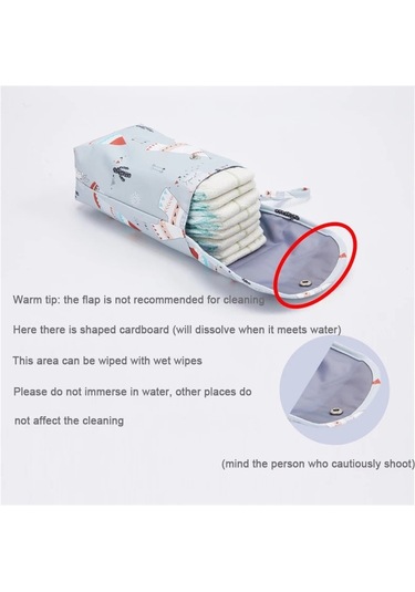 Jialan Bebek Bezi Çantası Su Geçirmez İslak Kuru Paketi Mumya Gri