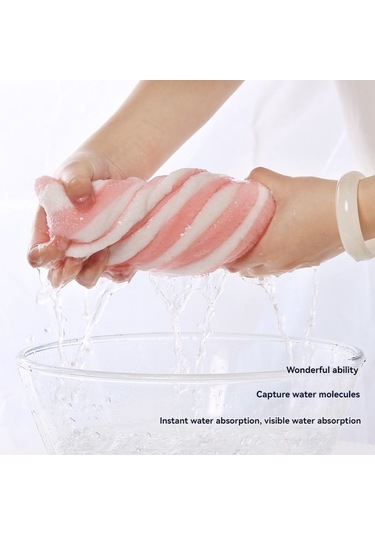 Vkemall Pembe Geniş Çizgili Mikrofiber Havlu Seti - Yumuşak, Suyu Hızlı Emici, Banyo/plaj İçin 35x75 Cm + 70x140 Cm 2 M