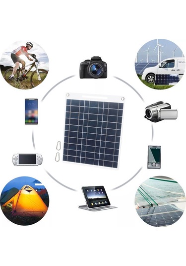 Mufunye 13w 5v Güneş Paneli, Çift Usb Çıkışı İle Outdoor Kamp Çanta Güneş Şarj Cihazı Ip65 Su Geçirmez