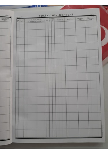 Poliklinik-Protokol Defteri 28x40 cm 400 sayfa