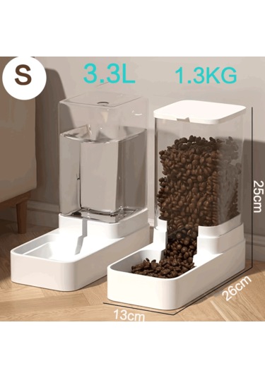 Ecronicword Köpekler Kediler İçin Otomatik Evcil Hayvan Besleyici Suluk Seti