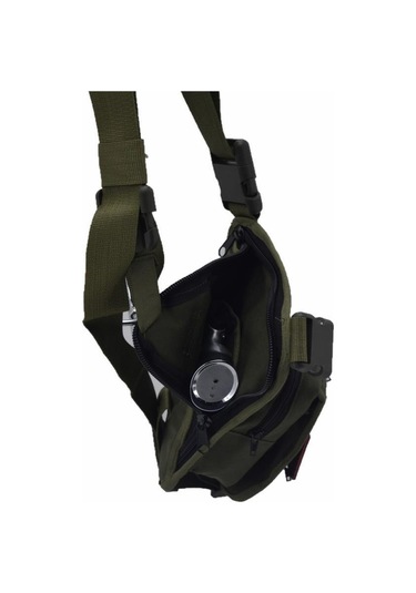 Tabancalık Bel Bacak Omuz Çantası Yeşil