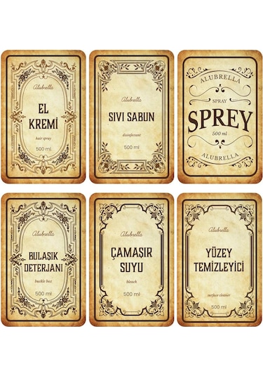 Genel Amaçlı Şişe Etiketleri