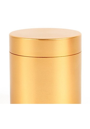 Suntek Küçük Metal Saklama Kutusu Kahve Çay Teneke Altın Altın