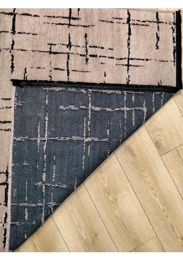 Çam Halı Bodrum Bdrr 119 Bej Özel Latex Kaymaz Tabanlı Kilim