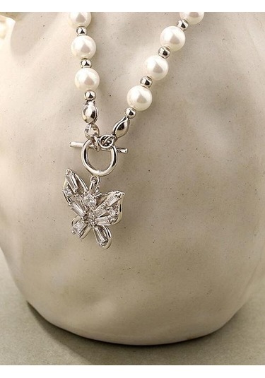 925 Ayar Gümüş Kolye Hediye Kadınlar Için Bildirimi Zincirleri Toka Tasarım Kelebek Kolye Aksesuarları Güzel Kuyumculuk Kolyeler Altın - Gümüş