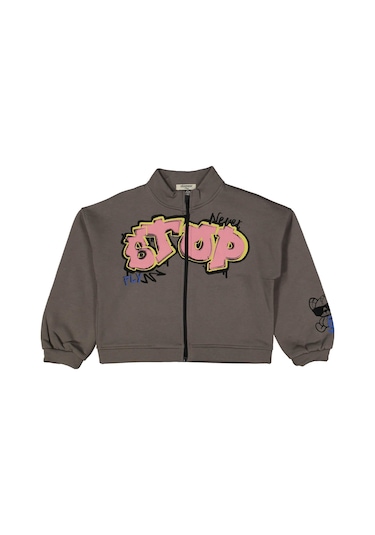 Kız Çocuk 3 İplik Hakim Yaka Hırka 232863 Bgl-st04435 Vizon