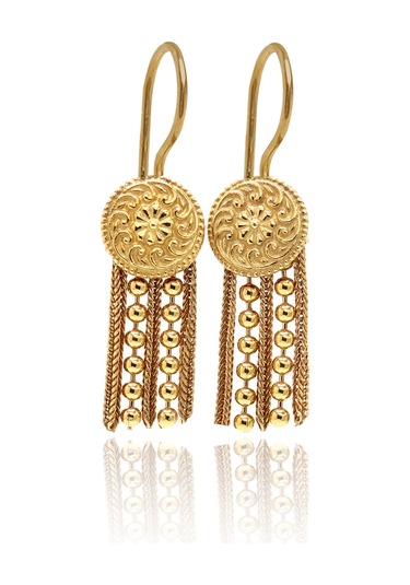 Sıralı Toplu Altın Kaplama 925 Ayar Gümüş Bayan Hasır Üçlü Set 201024776 Gold