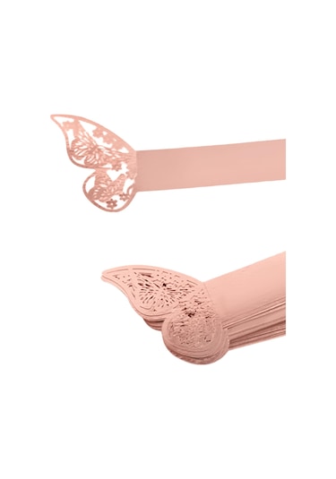 Suntek 20x Kağıt Peçete Halkaları Dekor Sahipleri Serviette Pembe