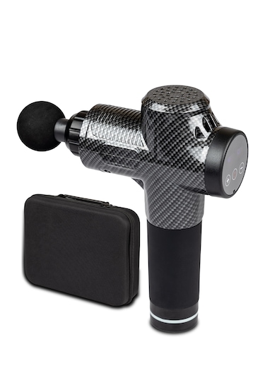 Thomax Masaj Tabancası 6 Başlıklı Profesyonel Masaj Aleti Siyah