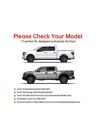 Xiyyadms Ford F150 2000-2015 Ve Lincoln Mark Lt Yük Sabitleme Ekipmanı - Siyah Çelik Kancalar 6'lı Set + Vida Kamyon Yatağı Bağlantı Noktası