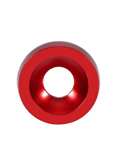 Kosona Araba Modifikasyonu 6mm Paslanmaz Çelik Ve Aluminyum Dekoratif Vida Seti - 10 Adet Yonga + 10 Adet Vida Kırmızı - Tampon, Plaka Tutucu Uyumlu