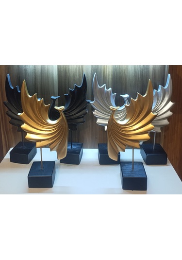 18cm -35cm Ebatlarında Kırılmaz Sarı Renk 2li Tavus Kuşu Biblosu